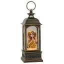 DRomance Nativity Music Snow Globe Lantern with Timer Battery Operated & USB Powered Lighted Singing Snow Globe Lamp Spinning Water Swirling Glitters Christmas Decor 4" x 4" x 12"