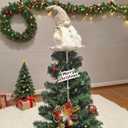 Christmas Tree Topper Holder Planar Holiday Universal Tree Topper Stabilizer Plastic Support Rod Adjustable stabilize Seasonal Treetop Ornaments Angle Tree Toppers Supporter Round Base (medium)