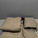 TAOCOCO 100% Waterproof Recliner Sofa Cover, Non Slip Split Couch Covers for Reclining Couches with Elastic Straps, Washable Reclining Sofa Cover Furniture Protector for Kids Pets(3 Seater, Camel)