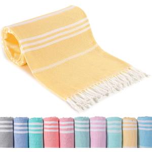 Turkish Beach Towels Vacation Essentials Quick Dry Sand Free Soft Absorbent Adult Oversized Bath Pool Swim Long Towel Lightweight Thin Fast Drying Over The Chair Towel Sand Repellent Anti Yellow (72 x 36 inch)