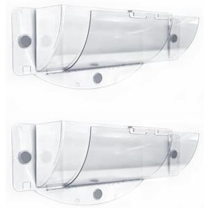CLIMIK Two Adjustable Air Vent Deflector Expands 8" to 16,5", High‑Transparency Plastic, Magnetic Mount for Floor, Wall & Ceiling Registers – Made in Italy