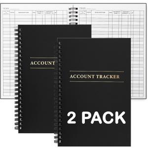 2 Pack Expense Tracker Ledger Book- Finance Book for Home Budget Tracking, Business Bookkeeping -Home Budget notebook, Finance Planner- Expense Ledger for Small Business Bookkeeping (100 Pages 2 Pack)