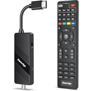 Digital Converter Box for TV, OWERSLYN 1080P Mini ATSC Tuner Box with TV Tuner, Programs Recording & Playback, USB Media Player, HDMI/AV Output, 3RCA Cables, Set Top Box, 2-in-1 Remote (Television)