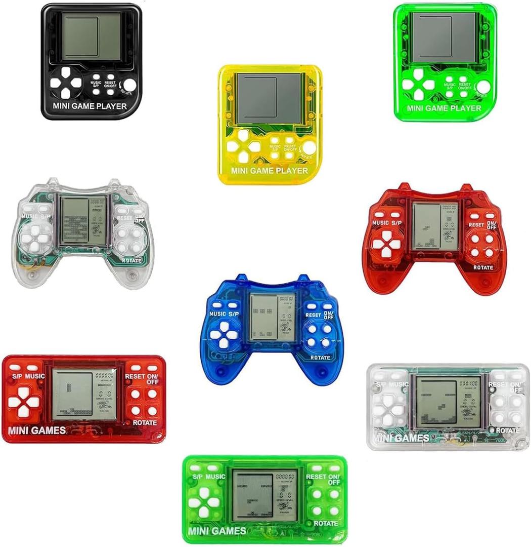 9PCS Video Game Party Favors for Kids, Mini Game Keychain Arcade party favors Birthday Supplies, Party Supplies for Boys and Girls