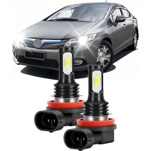 Light Bulbs Compatible for 2006-2013 Honda Civic H11 Fog Lights Combo Pack 800% Brightness with Cooling Fan Plug N Play Pack of 2