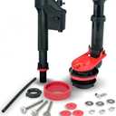 Korky 4010XP 2X Long-Life Standard 2-inch Complete Fixes: Running, Noisy, No/Slow Refill, and No/Weak Flush Easy to Install Toilet Repair Kit, Black