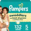 Pampers Baby Diapers - Swaddlers - Size 5, 132 Count, Ultra Absorbent Disposable Infant Diaper