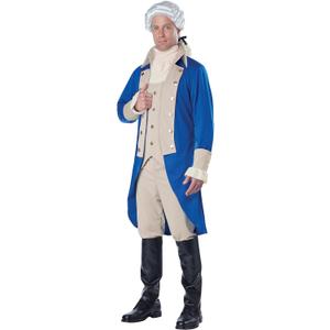 California Costumes Men's George Washington/Thomas Jefferson/Alexander Hamilton/Colonial Costume (Blue/Tan)
