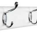 Wall Mounted Coat Rack 22.8(58cm) with 6 Silver Hooks, White Wall Coat Rack, Wood Wall Hook Coat Rack for Entrance, Hallway, Bedroom, Kids Room, Lang White Wall Clothes Hanger