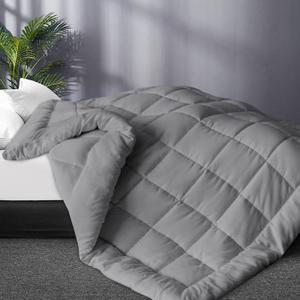 Down Alternative Comforter Queen Size Gray, Duvet Insert Queen 88" x 88"
Queen Bed Quilted Comforter with Corner Tab, Warm, Lightweight, All Season, Plush Siliconized Fiber Filling - Box Stitched