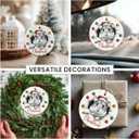 3 x Hamster Ornaments for Christmas Tree Decorations 2025, Unique Animal Lover Gifts for Women Men, Ceramic Ornaments Gift for Hamster Lovers, Xmas Gifts for Christmas Hanging Decorations