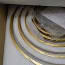 5-Rings Modern LED Chandelier Gold Dimmable High Ceiling Chandelier for Dining Room with Remote Control for Foyer Living Room Entryway Staircase(D23.6, 3000K-6500K) (Medium)