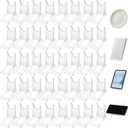 Tuanse 40 Packs Acrylic Plate Stand Clear Display Stand Easel Adjustable Mini Stand Holders for Displaying Plate Picture Book Photo Frame Card Desktop Stand, 4.02" H x 2.36" W