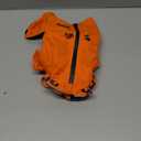 BRKURLEG Dog Raincoat for Small Dogs, Small Dog Rain Jacket with Harness Built in, Waterproof 4 Legs Pet Raincoats, Puppy Outdoor Jacket with Reflective Strip, Orange, Small  (S(Back Length8.2"))