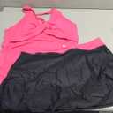 Womens Tankini Bathing Suits with Skirt Two Piece Tummy Control Swimsuits Ladies Swimwear XL