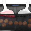 Ping Pong Paddle Case with Mesh Storage Bag, Under Table Tennis Racket Holder for Balls & Paddles, Hanging Pickleball Paddle Rack Organizer, Easy Install Ping Pong Ball Holder with Straps