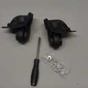 Kifmurase 4Pcs Luggage Wheels Replacement, Travel Suitcase Caster Repair Kits with Screw & Screwdriver, Plastic Left & Right Swivel for Luggage, Spinner Wheels Replacement Parts (Black)