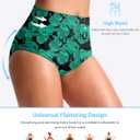 G Gradual Women's High Waisted Bikini Bottoms Tummy Control Swim Bottom Full Coverage Bathing Suit Swimsuit Bottoms for Women (Green, M)
