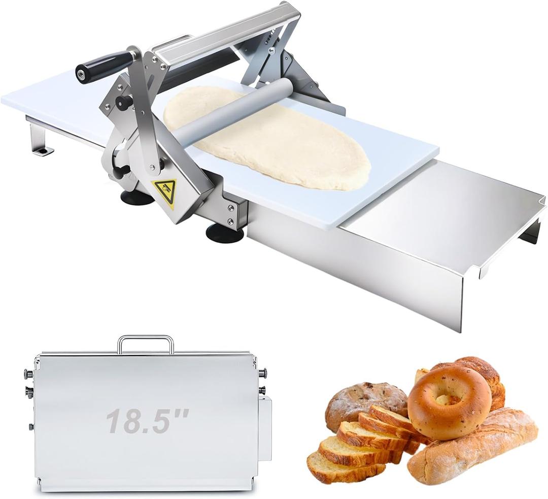 Folding Dough Sheeter Machine, Manual Stainless Steel Dough Roller Machine, 40.5"X22.8" New Pastry Roller for Commercial Home Bakery, Puff Pastry & Pizza