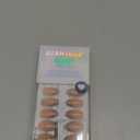 BTArtbox French Tip Press On Nails - Sliver Bells, Lamp-Curable Short Almond Press On Nails with Glue and Adhesive Tabs for Women in 16 Sizes - 32 Soft Gel Glue On Nails Kit