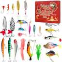 Christmas Advent Calendar 2025 for Men - Fishing Holiday Gift for Adults, 24 Lure Boxes Countdown Calendar to Christmas Gift for Father, Grandpa, Son