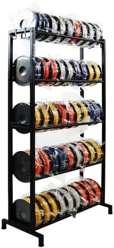 3D Printer Filament Rack, Heavy Duty Storage Shelves for 3D Printing Filaments, 5 Tier Large Capacity Filament Storage for 3D Printing Business
