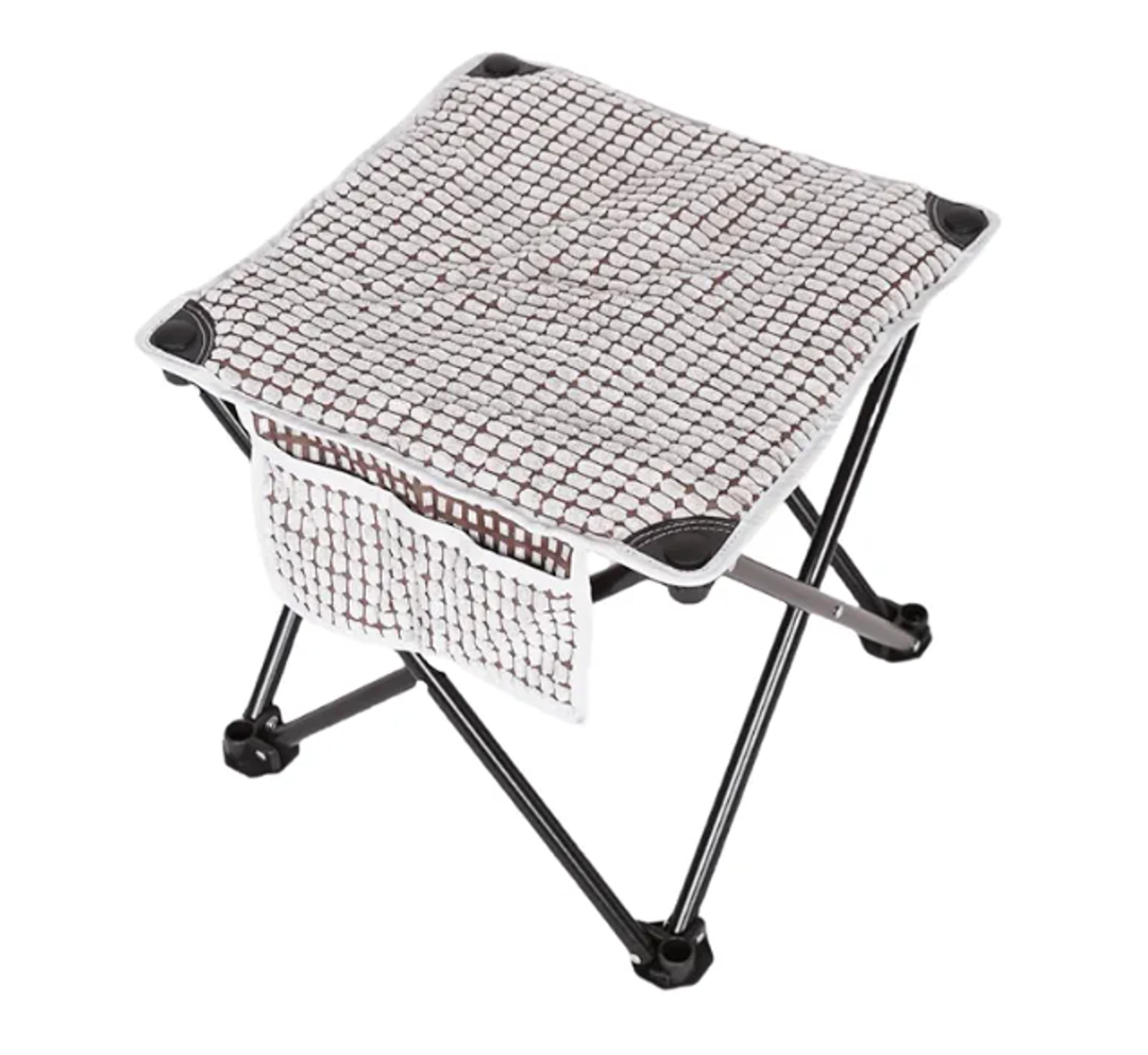 Foldable Stool Outdoor，Large Portable Camping Stool（Grey），Suitable for Travel, Fishing, Indoor and Outdoor Activities
