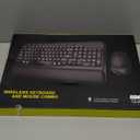 Ergonomic Wireless Keyboard and Mouse Combo, Wave Keys, Full Size Silent Keyboard with Soft Palm Rest, 3 Level DPI, 2.4G Cordless Computer Keyboard Mouse for PC, Laptop, Desktop, Windows & Mac OS