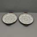 AVLA 2 Pack Ceramic Pie Pan, 9 Inch Round Baking Dish with Double Handle, 28 Ounce Deep Quiche Plate for Kitchen, Cooking, Roasting Lasagna (Sakura, Green)