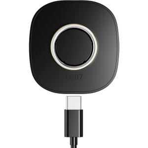 Compatible with Oura Ring Gen4 Charger Fast Charging Dock with USB-C Cable for Smart Ring (Black, Size 7)