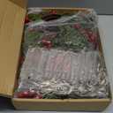 Xinnun 8 Pcs Mini Christmas Wreath for Cabinets Kitchen with LED Lights 8.66 Inch Lighted Hanging Red Small Christmas Wreaths with Berry for Kitchen Cabinet Fireplace Window Front Door Wall Decor