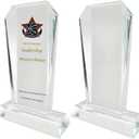 2 Pack Sublimation Crystal Blanks Sublimation Plaque Glass Blanks for Sublimation Award Trophy Photo Picture Frame Tabletop Ornaments DIY Gifts (Award)