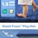 1.3" Thick Baby Floor Play Mat 50x50, Basic Padded Foam Mat for Tummy Time Crawling, Non Slip Cushioned for Babies Toddlers Infants Kids (Blue)