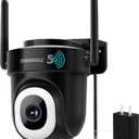 ZUMIMALL 2.5K Wired Cameras for Home Security, 2.4G/5G WiFi Outdoor Camera, 5MP, 24/7 Recording,AI Motion Detection, Cloud & SD Card Storage, 2-Way Audio, 360° PTZ Auto Tracking, IP66-2-Pack (Black)