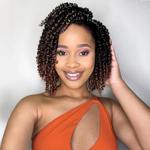 Fulcrum Passion Twist Hair 6 Inch, 8 Packs Passion Twist Crochet Hair for Black Women, Prelooped Crochet Twist Hair with Curly Ends (6Inch, T30#) (2#)