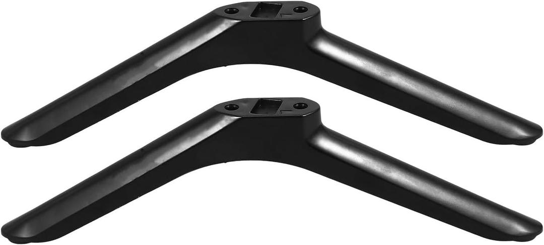 Universal TV Stand Legs for 32Inch TVs | 2PCS Replacement TV Feet with Screws | Easy Install Plastic Mounting Brackets, Black Tabletop Base Stand(Check Holes Fit)