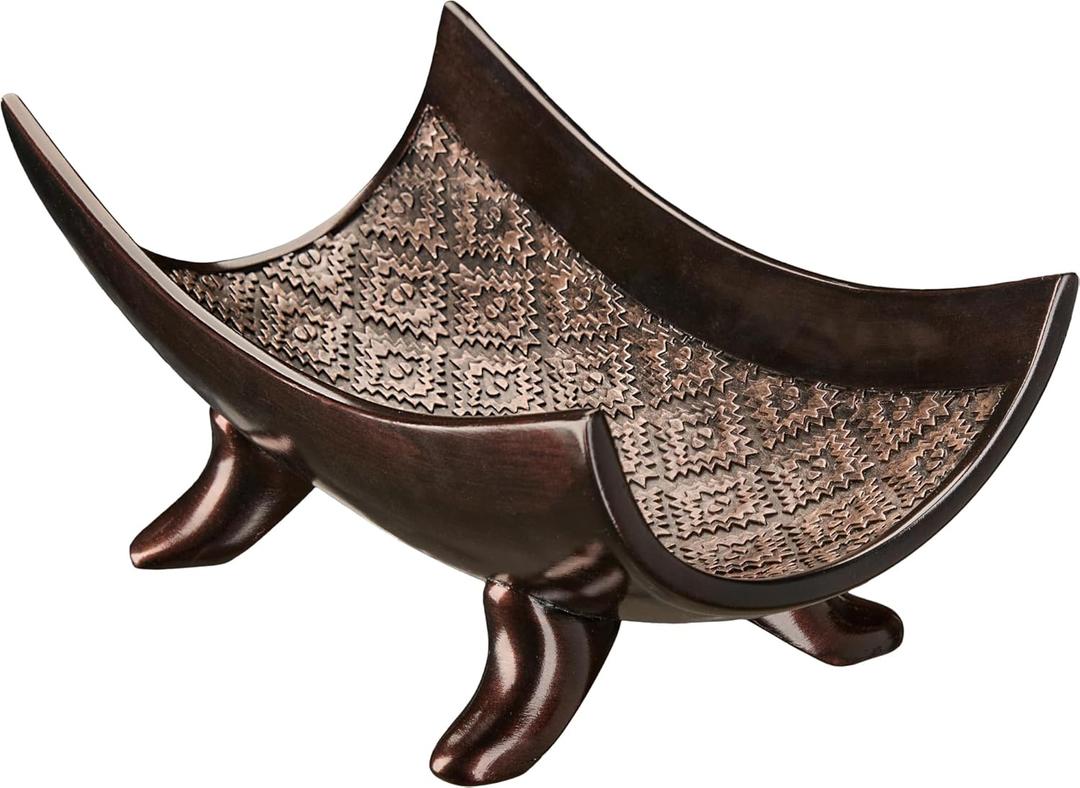 Creative Scents Dublin Brown Decorative Bowl - Decorative Fruit Bowl for Kitchen, Home Dcor, Decor Tray for Coffee Table Decor, Living Room Centerpiece, Key/Candy Bowl for Entry Table Decorations