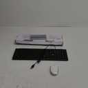 Rii RK907 Ultra-Slim Compact USB Wired Black Keyboard for Mac and PC,Windows 10/8 / 7 / Vista/XP and White Mouse Combo