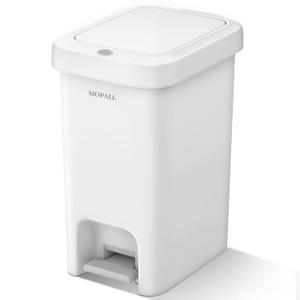 MOPALL 21.5L/5.7Gal Slim Bathroom Trash Can with Lid Soft Close, Bathroom Garbage Can with Press Top Lid & Foot Pedal, Step Trash Bin Wastebasket Waste Bin for Home, Kitchen, Garage, Apartment, Office