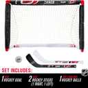 Franklin Sports NHL Mini Hockey Set - Kids Indoor Knee Hockey Goal, Ball, + 2 Stick Combo - Youth Team Indoor Toy Set - Official - Ages 3+