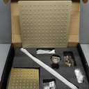 MONDAWE 12 Inch Wall Mounted Brushed Gold Shower System, 3-Function Shower Faucet Set with Rainfall Dual Shower Head and High Pressure 4-Setting Handheld, All Functions Can be Used At the Same Time