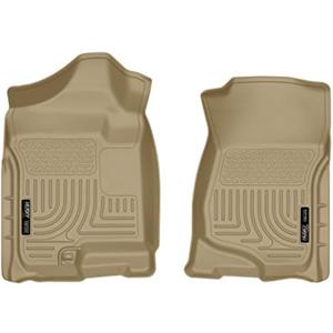Husky Liners Weatherbeater Floor Mats | Fits Various 2007-2014 Cadillac Escalade & ESV, GMC Yukon, Chevrolet Suburban 1500, Tahoe, Silverado/Sierra (See Description) | Front Row, 2-pc Tan - 18203 Husky Liners Weatherbeater Floor Mats | Fits Various 2007-2014 Cadillac Escalade & ESV, GMC Yukon, Chevrolet Suburban 1500, Tahoe, Silverado/Sierra (See Description) | Front Row, 2-pc Tan - 18203