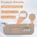 Pair Sun Visor Compatible with 2011-2016 Hyundai Elantra (Not for GT Models), Driver & Passenger Side Sunvisor Replacement Kit with Clips & Screws, Replaces OEM 85210-3X040-TX (Color Beige)