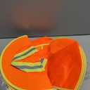 Liitrsh 4 Pcs High Visibility Reflective Sun Hat with Neck Flap Wide Brim Work Safety Boonie Hats Adjustable Bucket Cap for Men Women