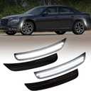 AUTOONE White LED Side Marker Lights Compatible With 2015-2023 Chrysler 300, Front & Rear Bumper Marker Lamps, Corner Parking Lamp & Smoked Len, Pack of 4