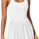 ABOCIW Womens Pleated Tennis Dress Square Neck Athletic Dress for Women Summer Golf Active Workout Dress