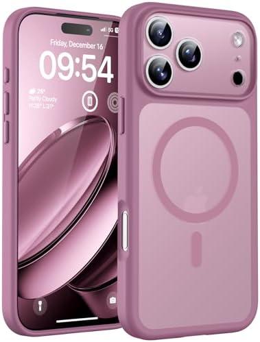 TOCOL for Phone 17 Pro Case, Full Camera Protection, Built-in Magnetic Ring, Compatible with Magsafe Charger, Drop Protection, Translucent Matte Phone Case for Phone 17 Pro 6.3 inch (Lilac Purple)