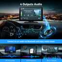 9" Wireless Carplay Screen for Car & Android Auto, OTA Updates, 4K Dash Cam + 1080P Backup Camera, Portable Touchscreen, GPS Navigation, Bluetooth, FM for All Cars