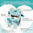 Premium Baby Shopping Cart Cover & High Chair Seat Protector - Universal Fit for Grocery Carts, Restaurant ChairsRestaurant Seats, and Park Swings-Girl & BoyOcean Blue