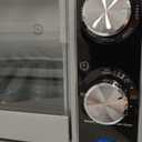 Amazon Basics 6-Slice 23-QT Toaster Oven with Built-In Air Fryer, 7-In-1 Cooking Options, 60-Min Timer & Adjustable Temperature (200 - 450), With Accessories, 1500W, Stainless Steel, Silver/Gray